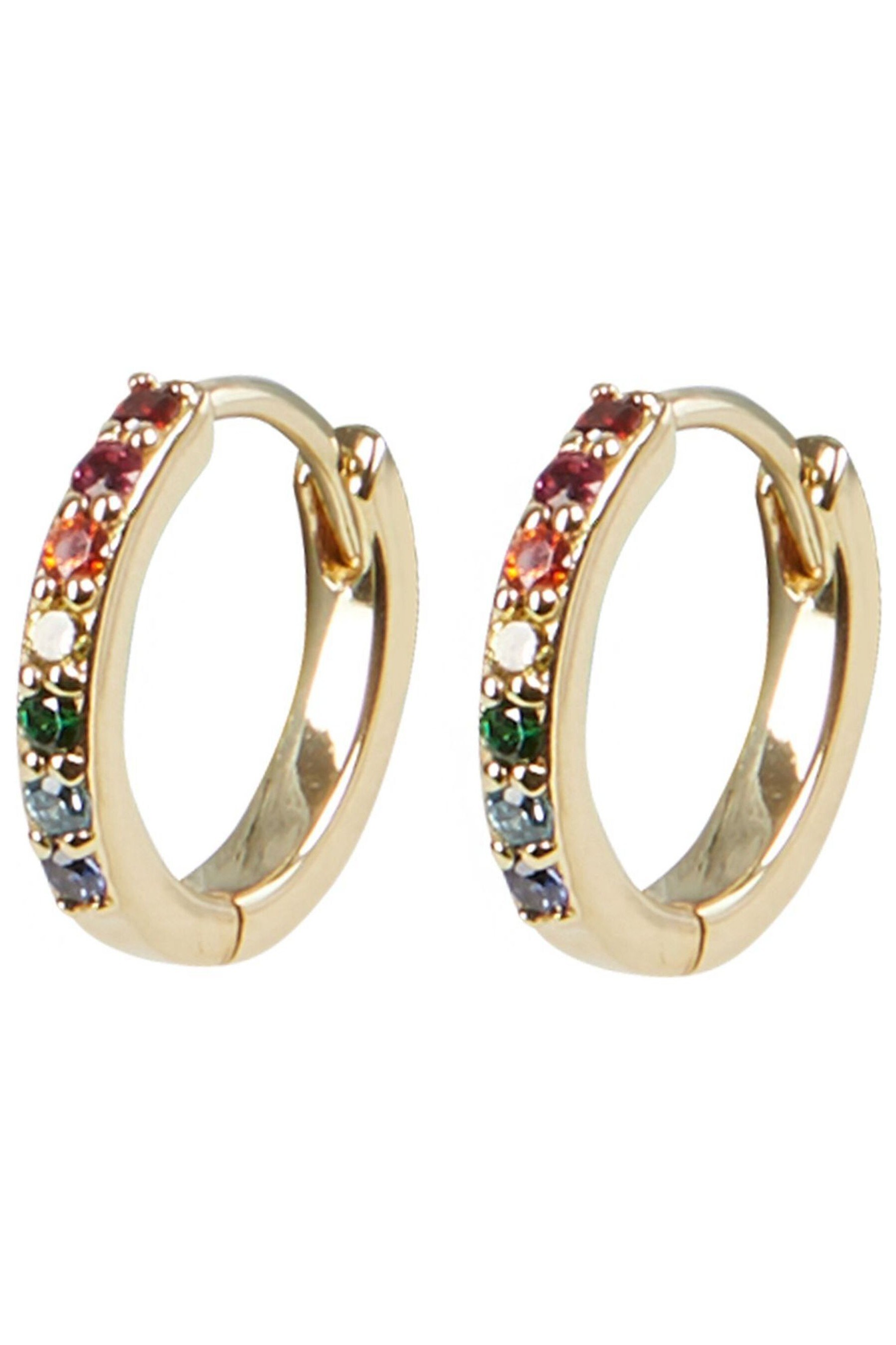 Silver Cubic Zirconia Multicoloured Rainbow Earrings | 0122357 |  Beaverbrooks the Jewellers